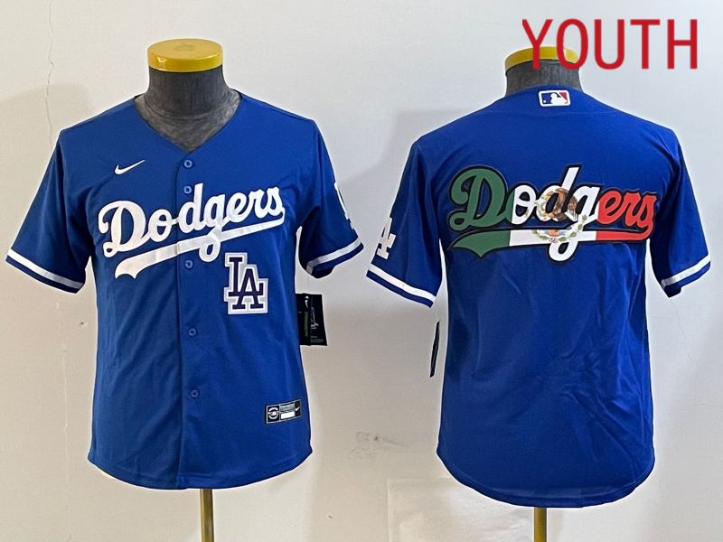 Youth Los Angeles Dodgers Blank Blue Game 2024 Nike MLB Jersey style 12183->youth mlb jersey->Youth Jersey